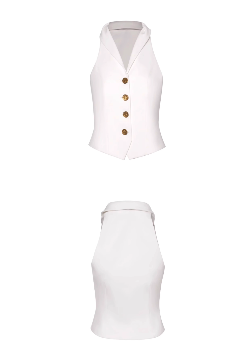 White Tailored Vest