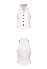 White Tailored Vest