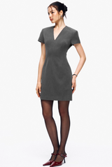 V-Neck Suit Dress
