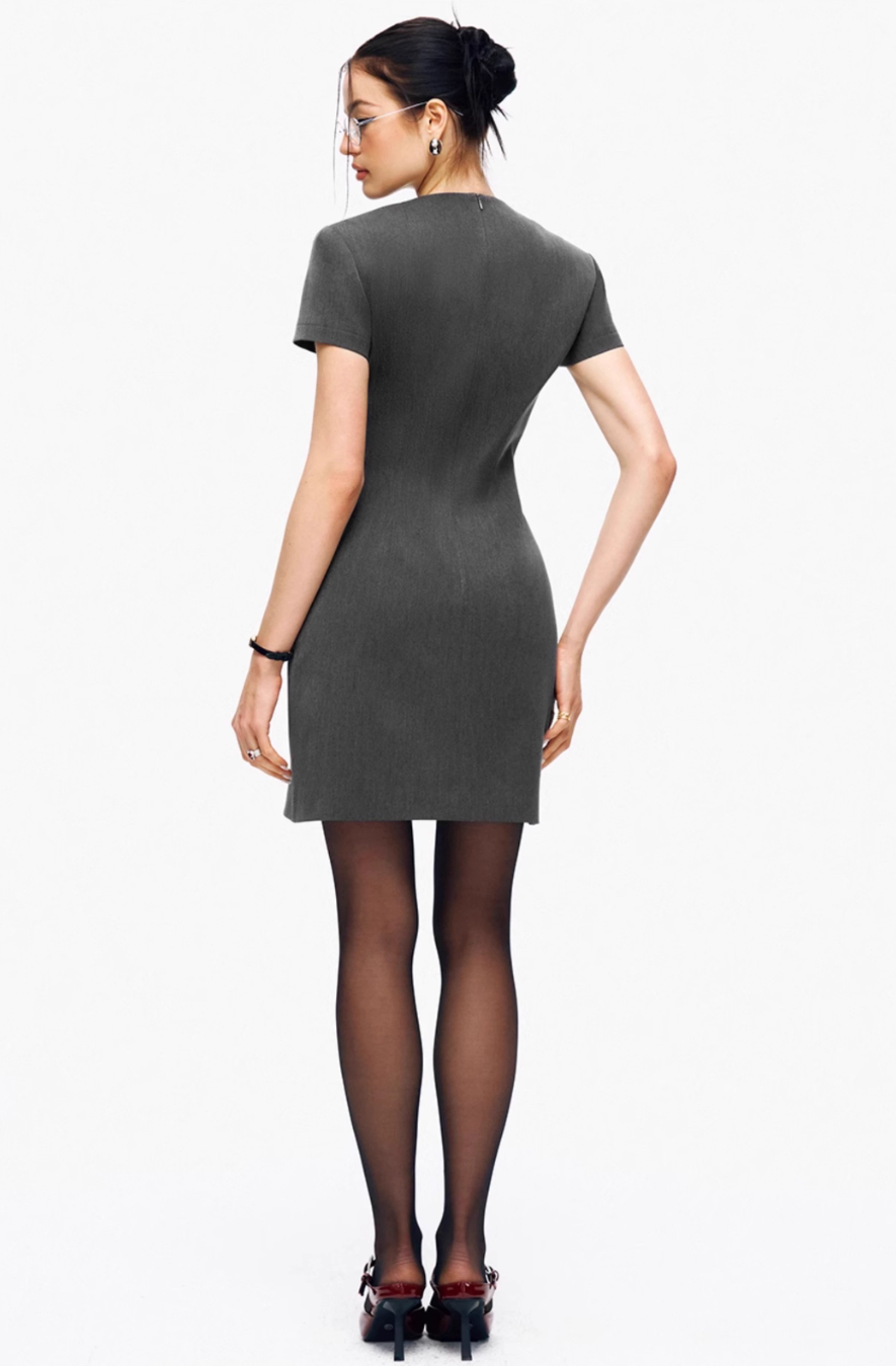 V-Neck Suit Dress