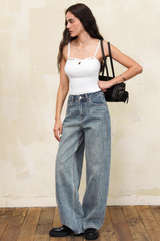 Ribbed Keyhole Padded Camisole
