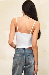 Ribbed Keyhole Padded Camisole