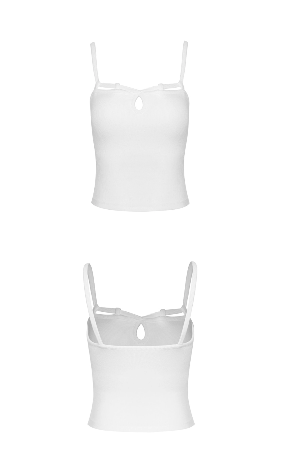 Ribbed Keyhole Padded Camisole