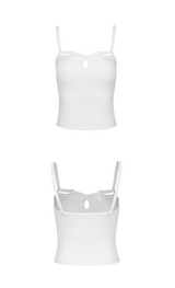 Ribbed Keyhole Padded Camisole