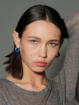 Blue Enamel Earrings