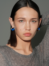Blue Enamel Earrings