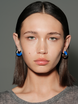 Blue Enamel Earrings