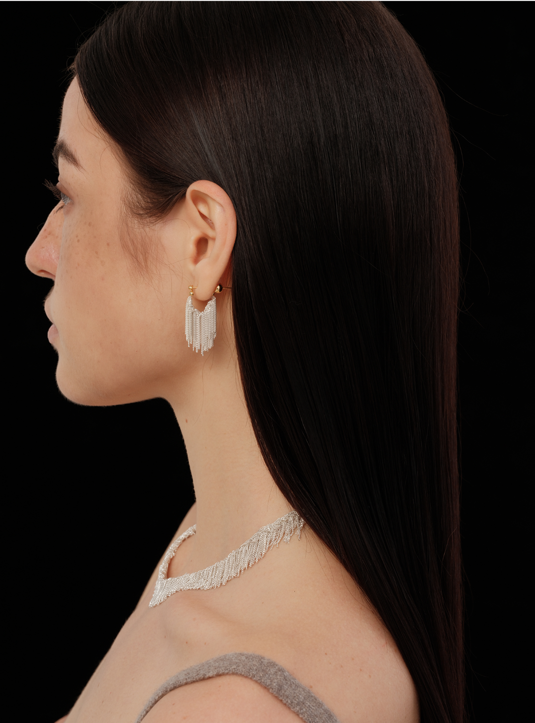 Silver Tassel Earrings