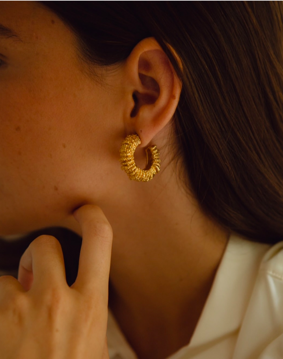 Gold C-Hoop Earrings