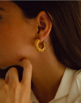 Gold C-Hoop Earrings