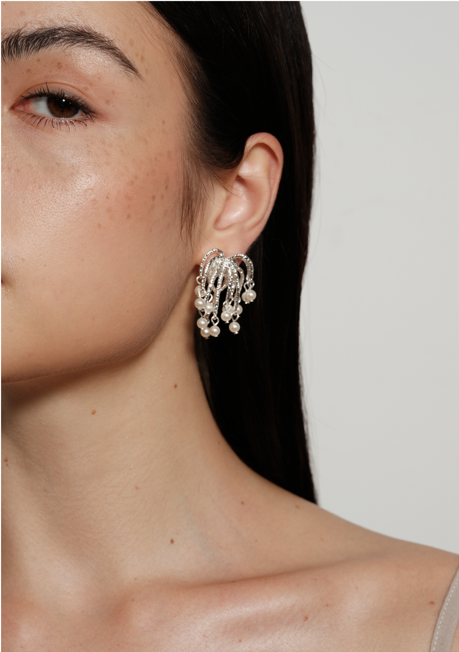 Waterfall Pearl Earrings