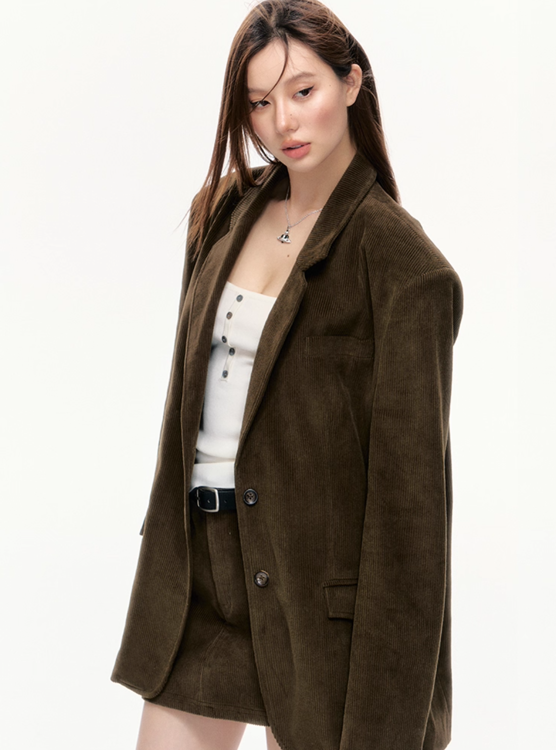 Corduroy Blazer & Skirt