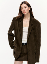 Corduroy Blazer & Skirt
