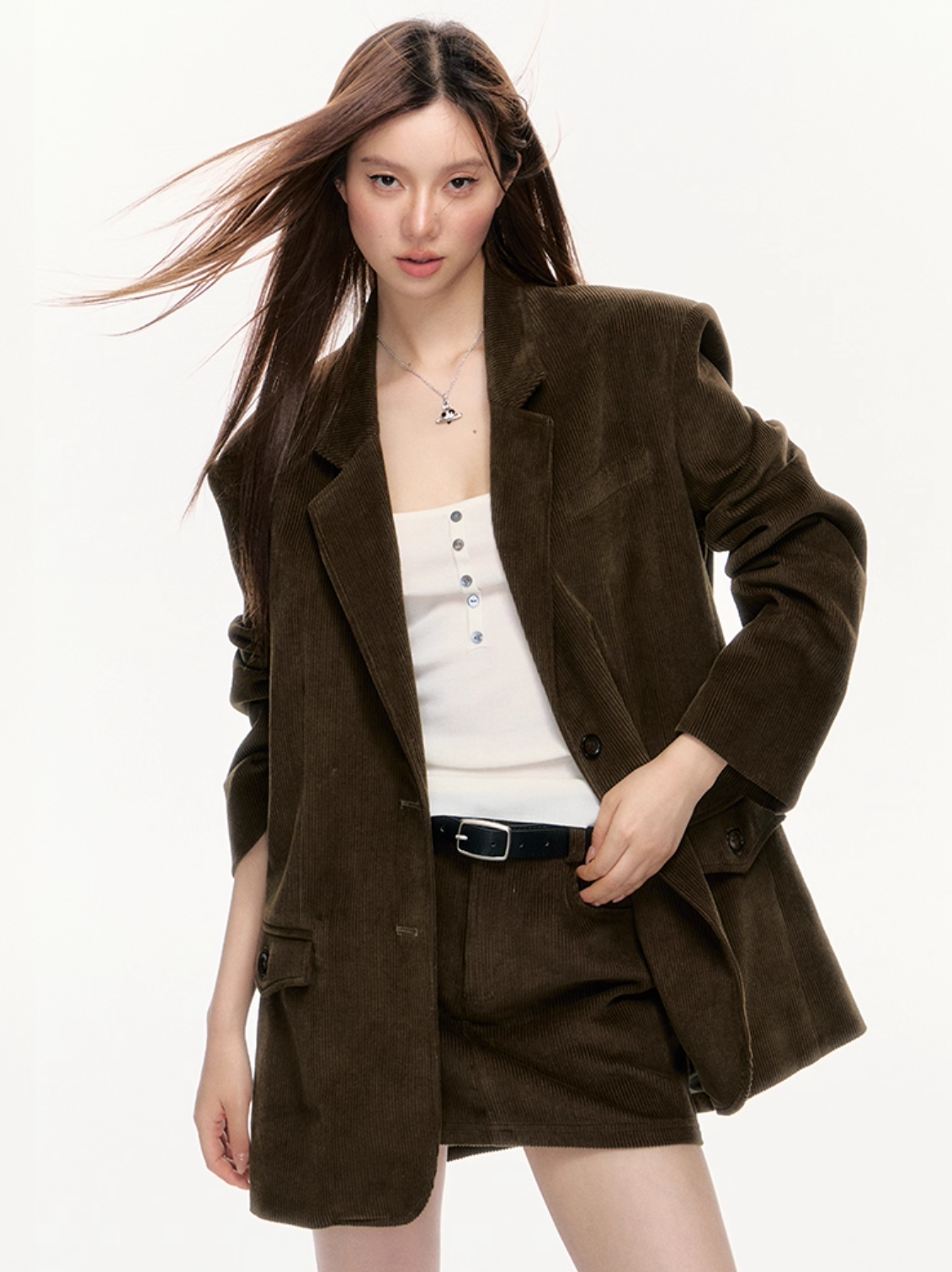 Corduroy Blazer & Skirt