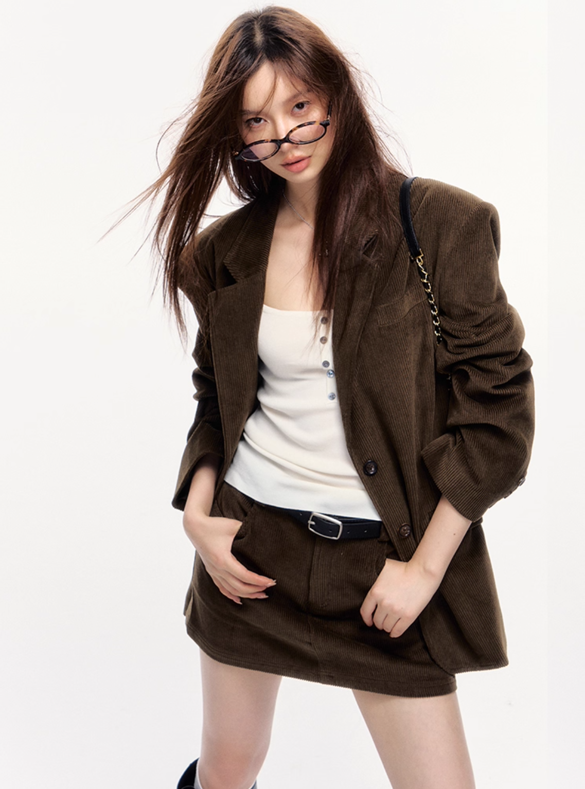 Corduroy Blazer & Skirt