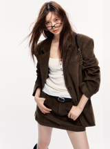 Corduroy Blazer & Skirt