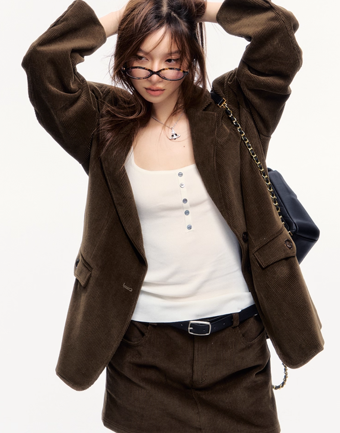 Corduroy Blazer & Skirt
