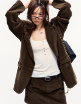 Corduroy Blazer & Skirt