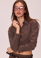 Cropped Button-Up Shirt
