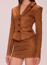 Chic Blazer & Mini Skirt
