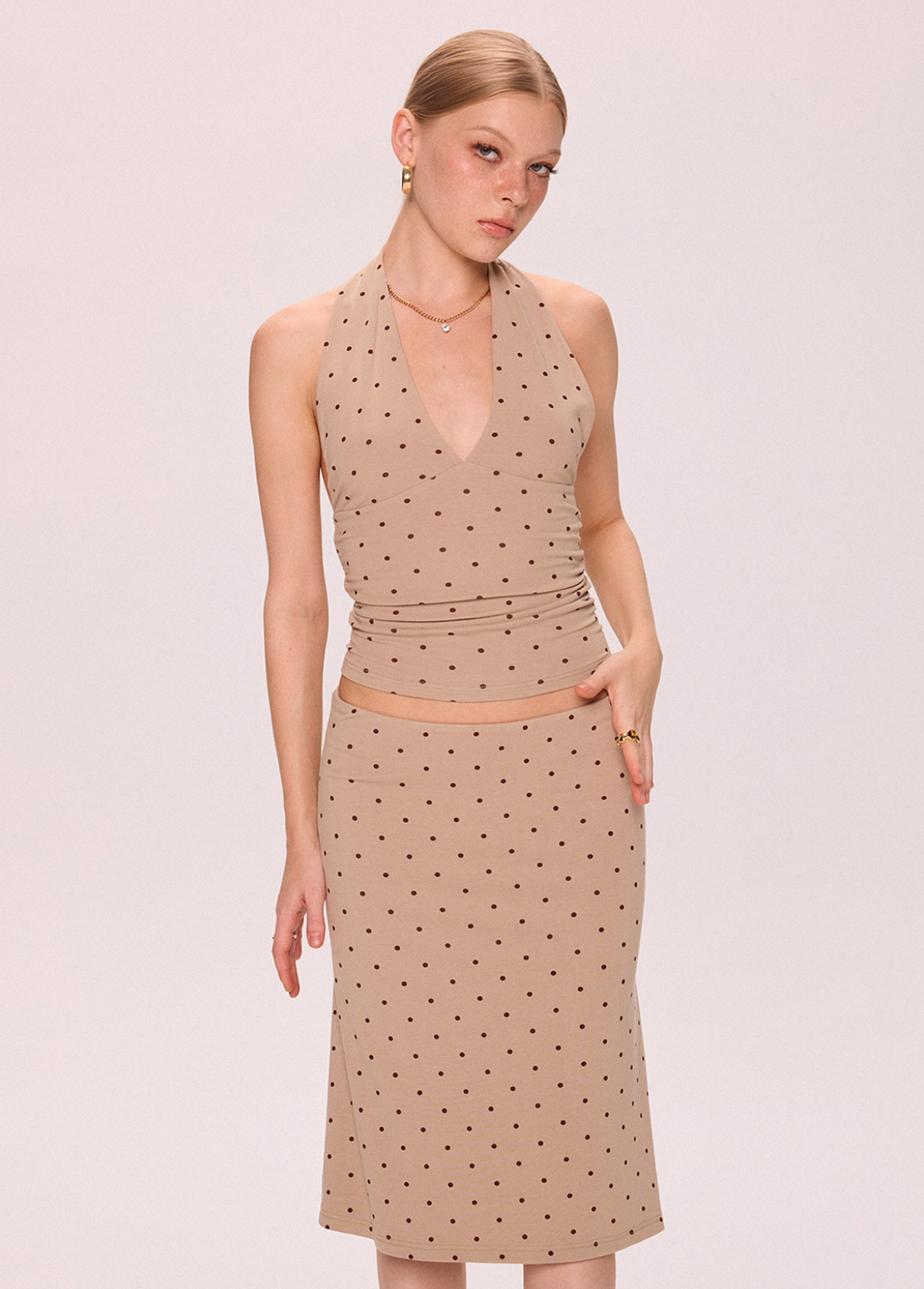 Polka Dot Halter & Skirt