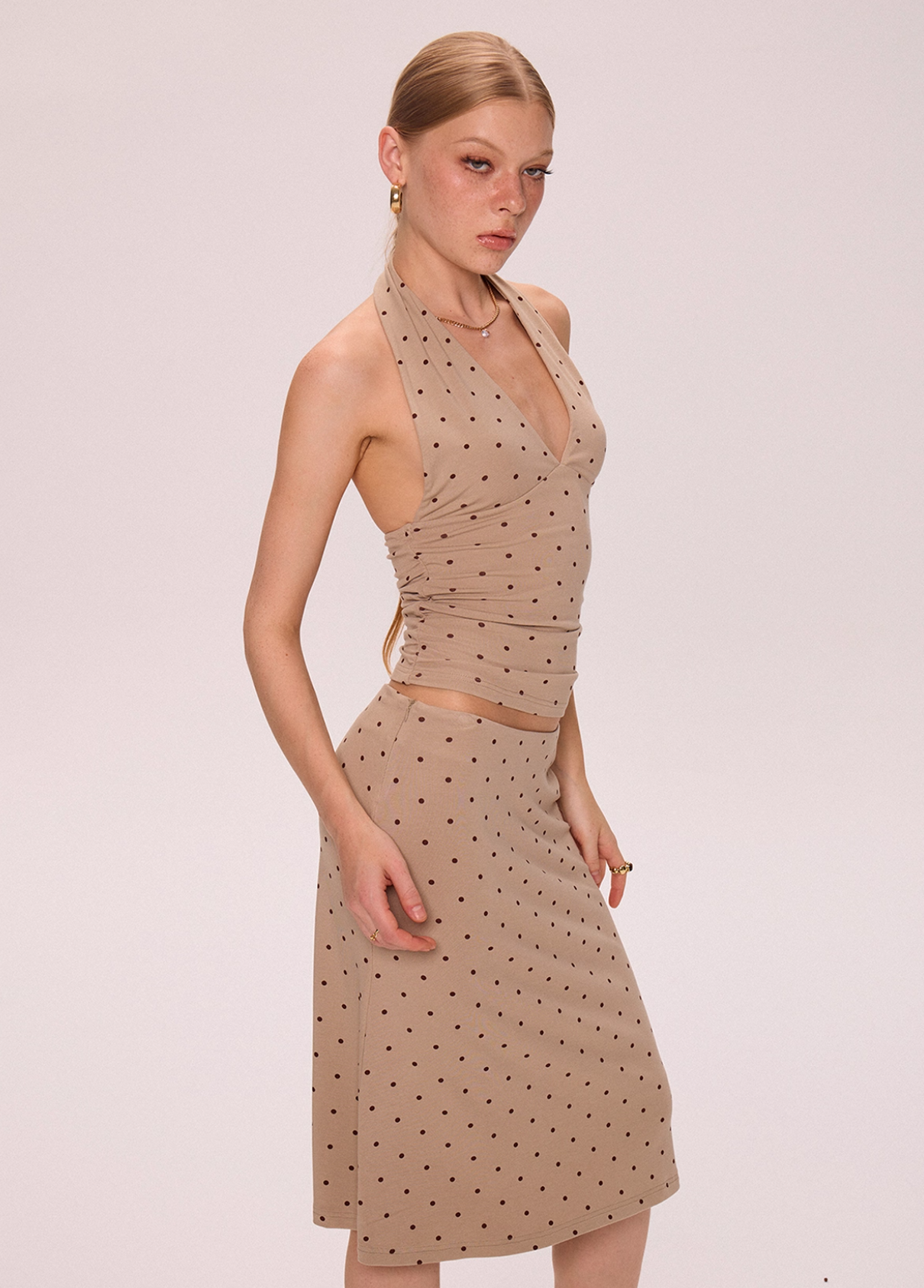 Polka Dot Halter & Skirt