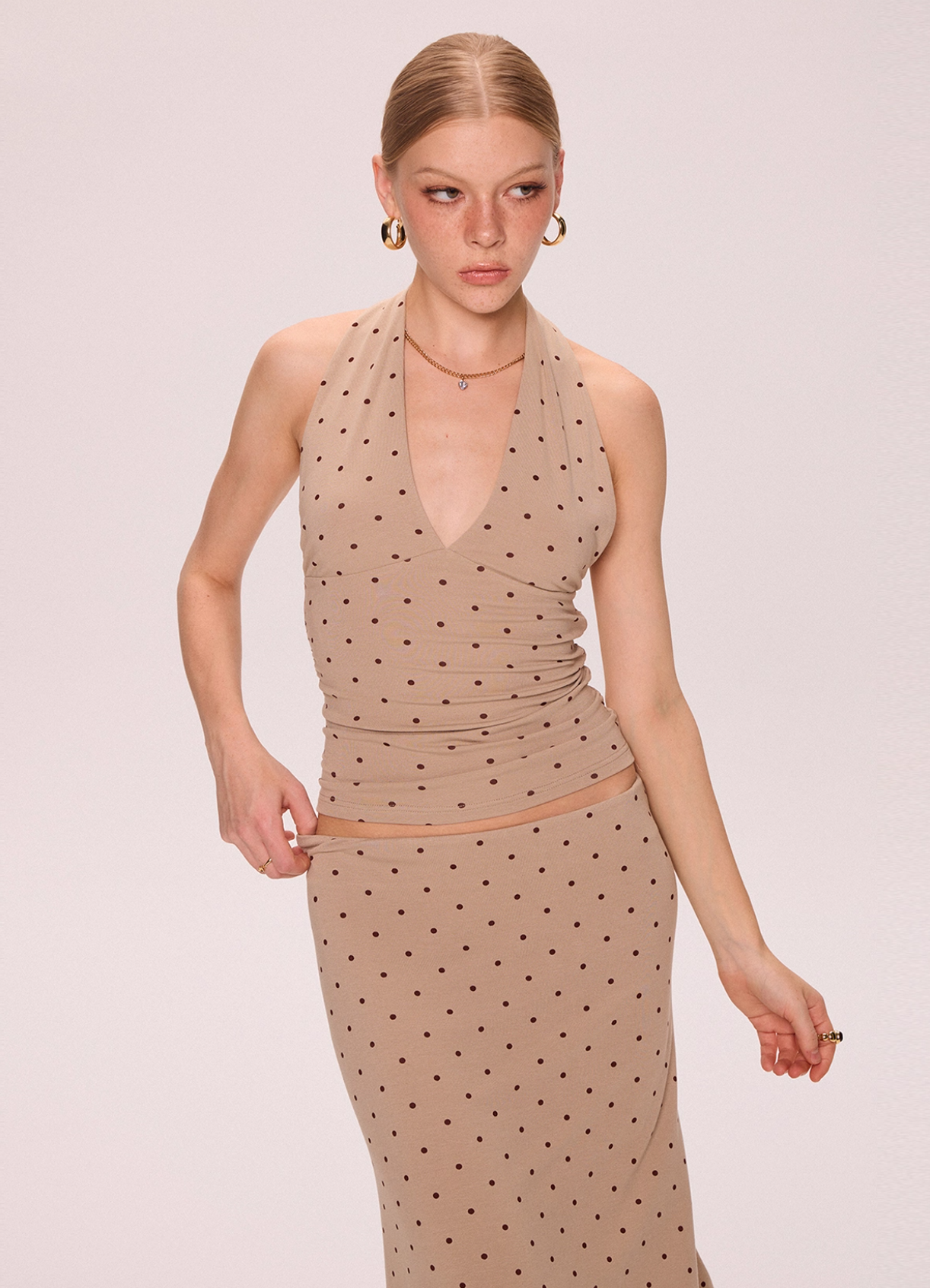 Polka Dot Halter & Skirt