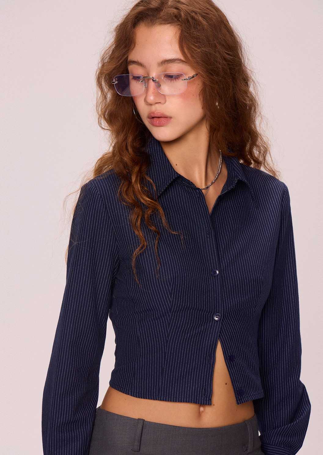 Striped Cropped Polo