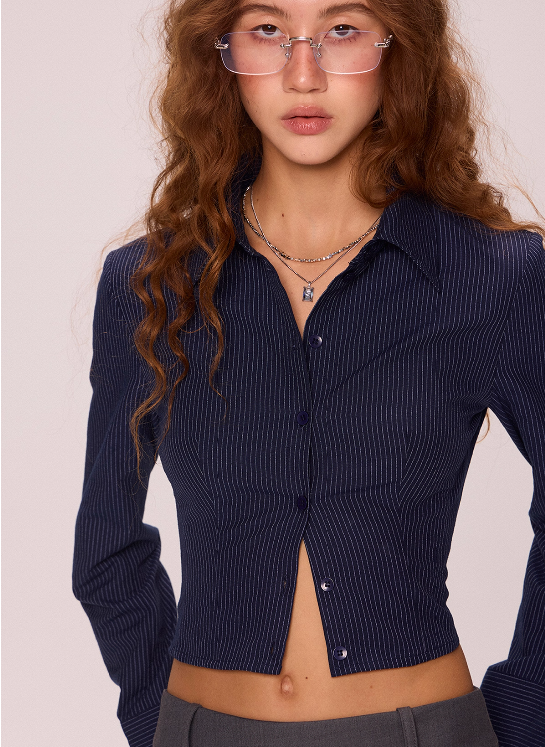 Striped Cropped Polo