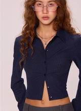 Striped Cropped Polo