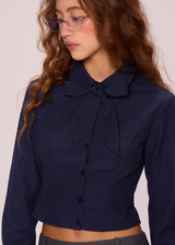 Striped Cropped Polo