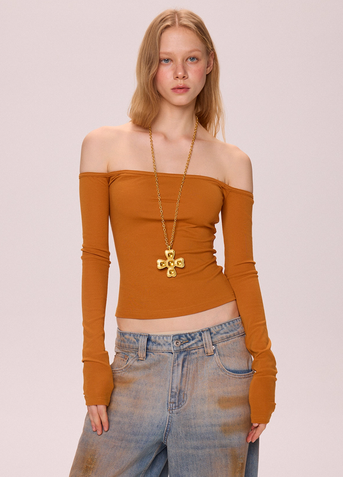 Slim Off-Shoulder Tee