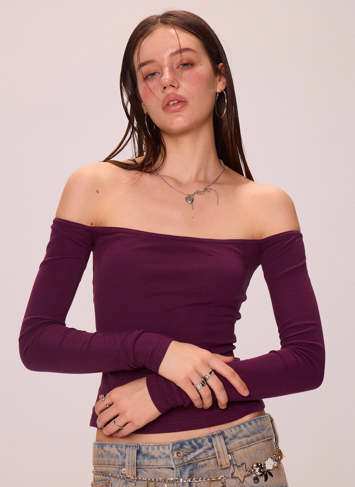 Slim Off-Shoulder Tee