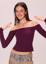 Slim Off-Shoulder Tee