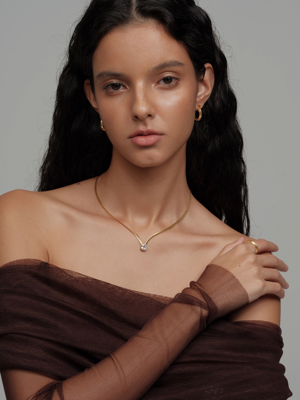 Zircon Gold Necklace