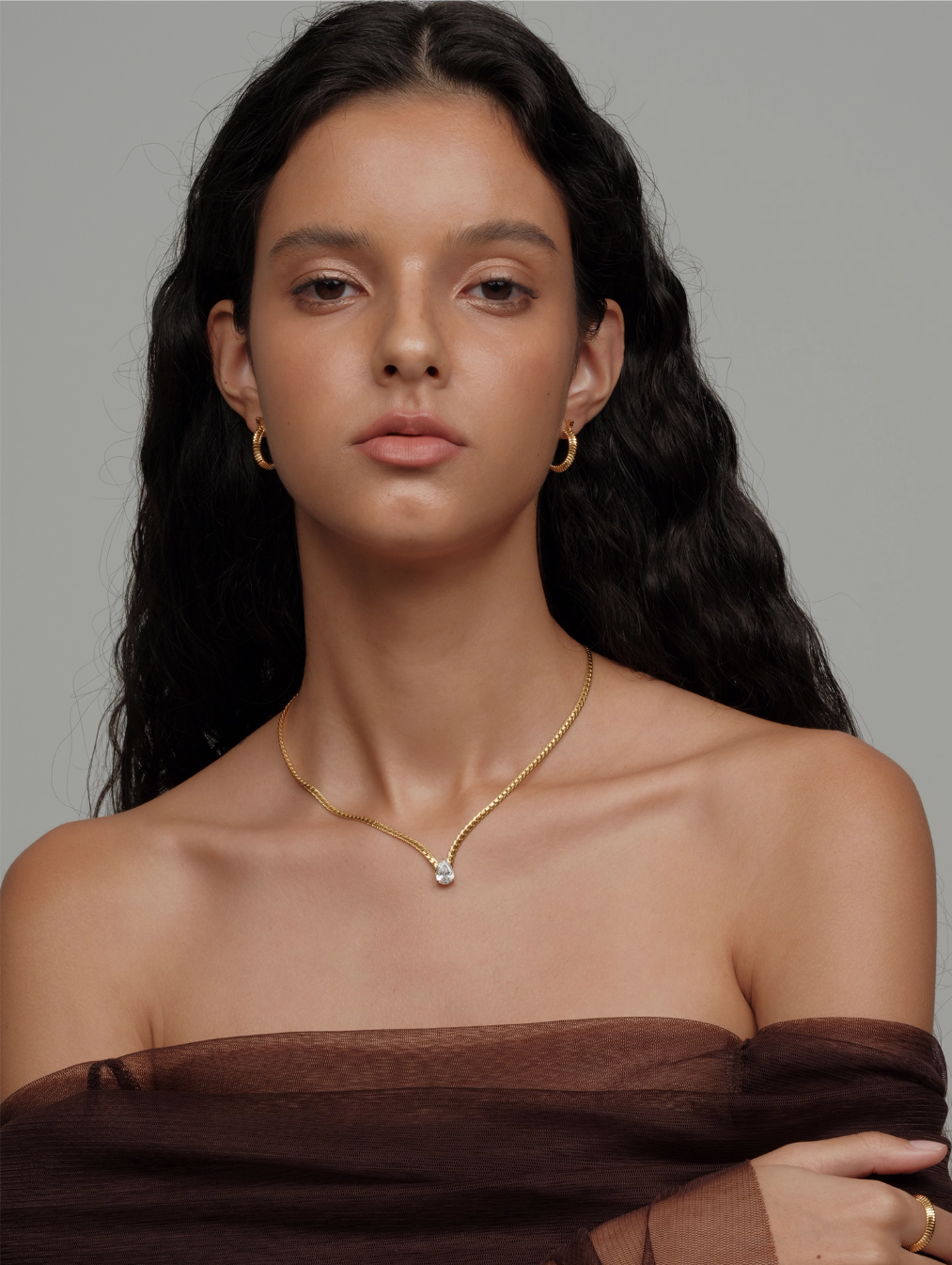 Zircon Gold Necklace