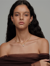 Zircon Gold Necklace