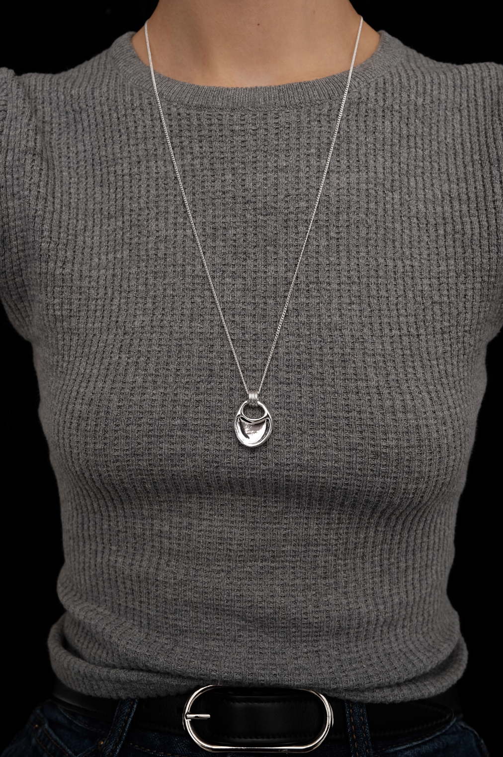 Silver Long Necklace