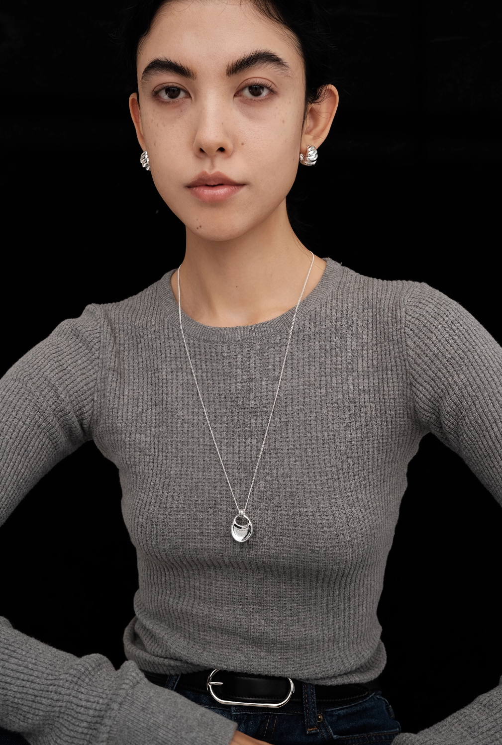 Silver Long Necklace