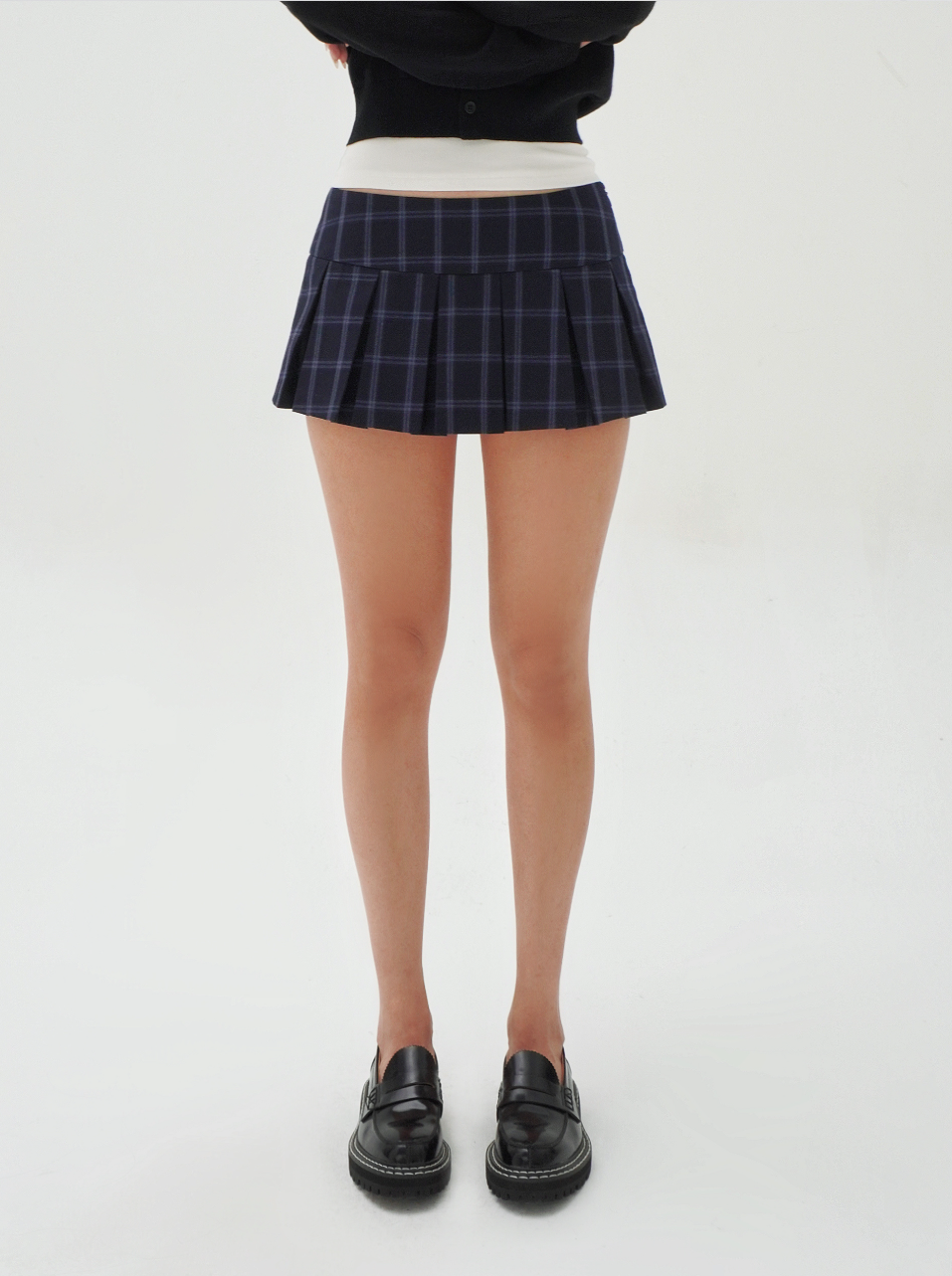 Low-Rise Pleated Mini