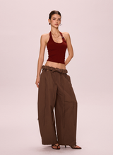 Wide-Leg Slacks