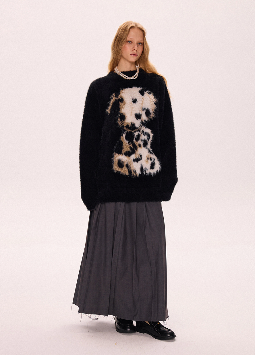 Puppy Print Sweater