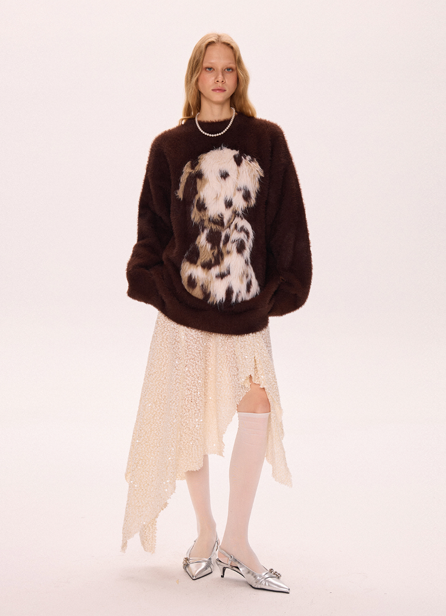 Puppy Print Sweater