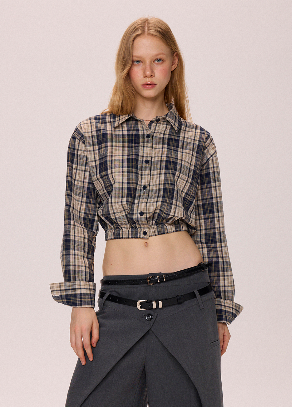 Plaid Cropped Shirt