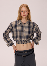 Plaid Cropped Shirt
