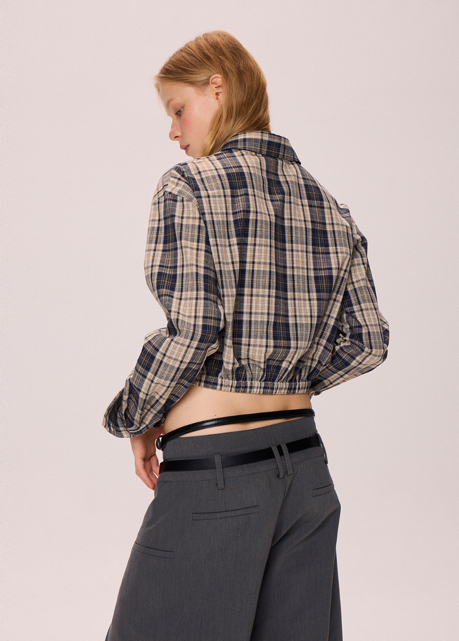 Plaid Cropped Shirt