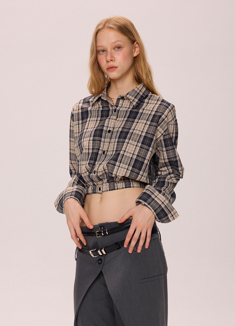 Plaid Cropped Shirt