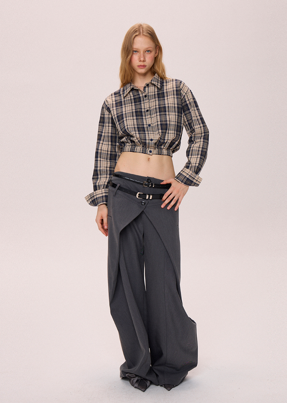 Plaid Cropped Shirt