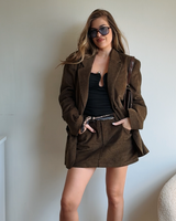 Corduroy Blazer & Skirt