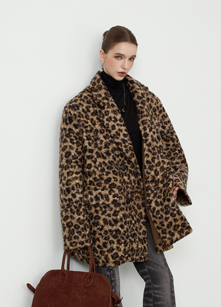Leopard Blazer Coat